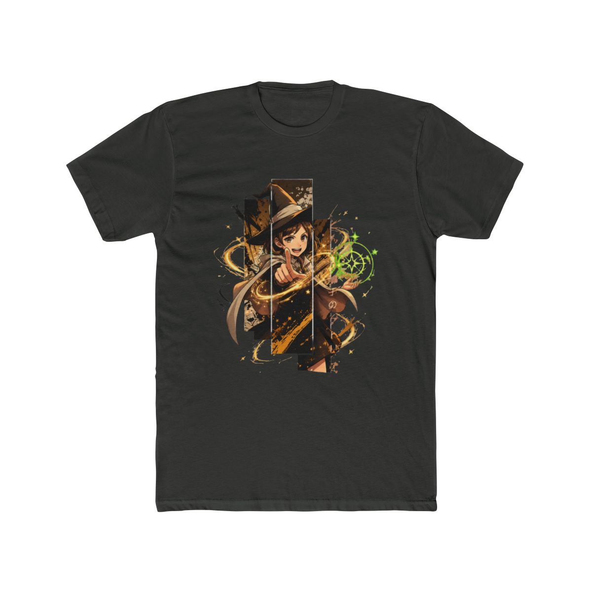 Golden Apprentice Witch - Magic Circle Art Long Sleeve T Shirt | Witch Hat Atelier - alternate angle 2, merchandise