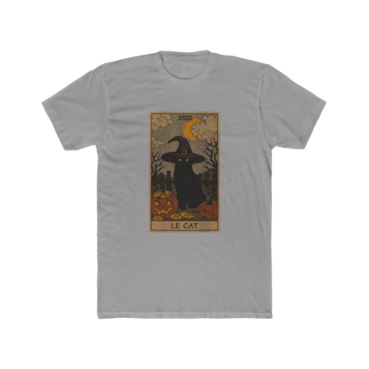 Tarot Card Crescent Moon And Black Cat Witch H T-Shirt