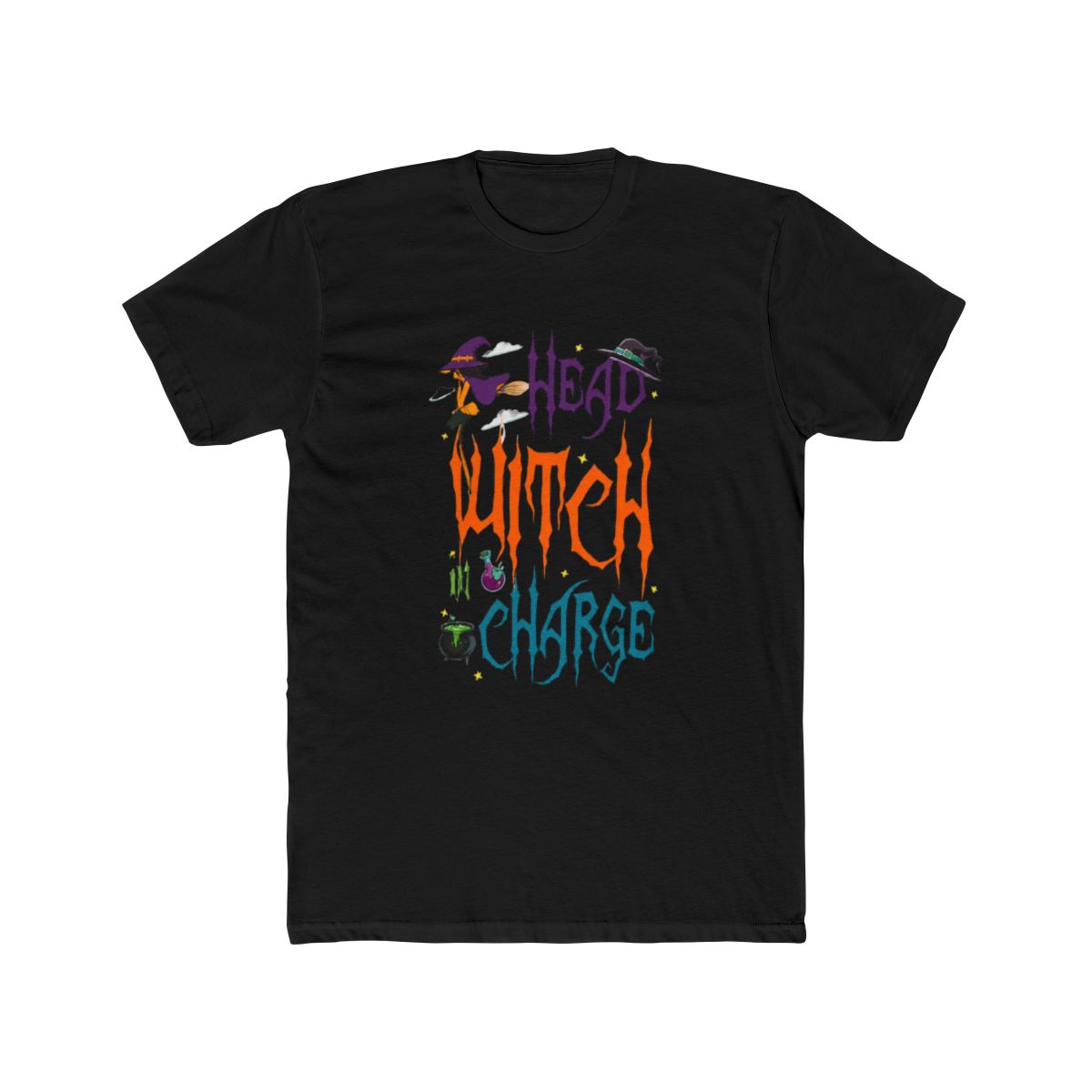Head Witch in Charge Hat Brew Broom Happy Hallowee T Shirt | Witch Hat Atelier - alternate angle 3, merchandise