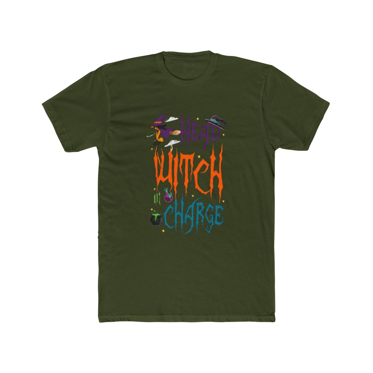 Head Witch in Charge Hat Brew Broom Happy Hallowee T Shirt | Witch Hat Atelier - alternate angle 5, merchandise