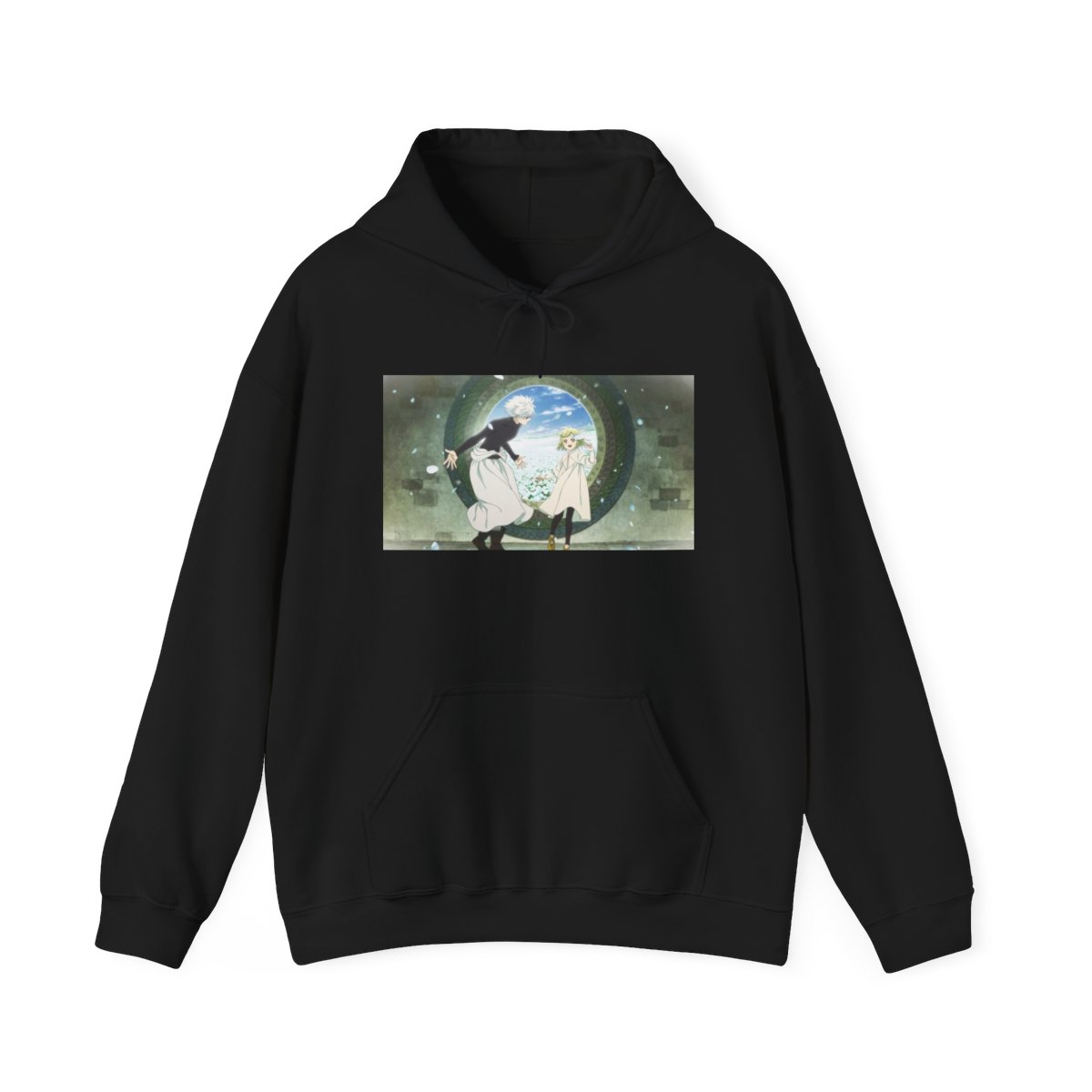 Witch Hat Atelier Moonlit Cat Silhouette Hoodie | Crescent Moon Night Scene - alternate angle 4, merchandise