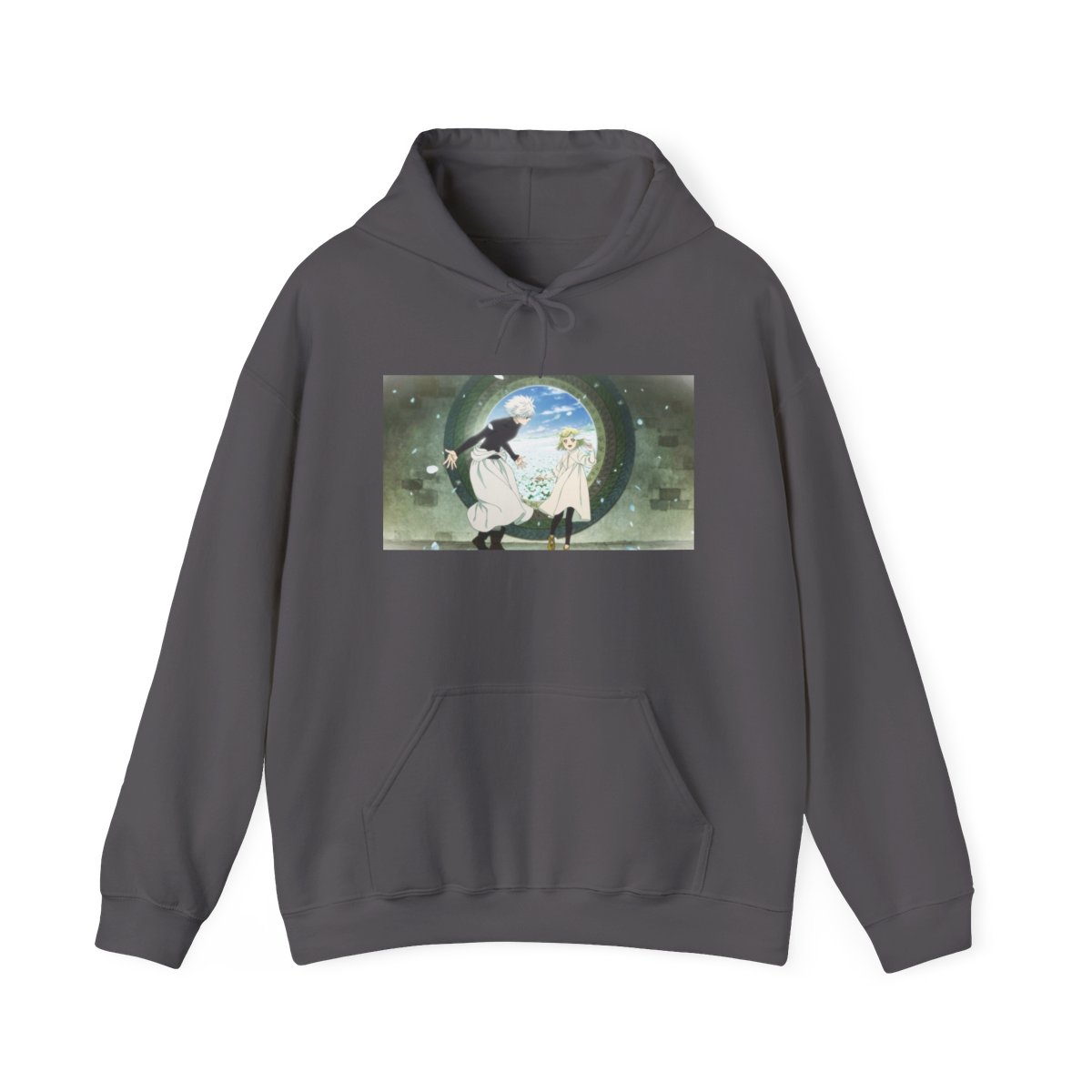 Witch Hat Atelier Moonlit Cat Silhouette Hoodie | Crescent Moon Night Scene - alternate angle 3, merchandise