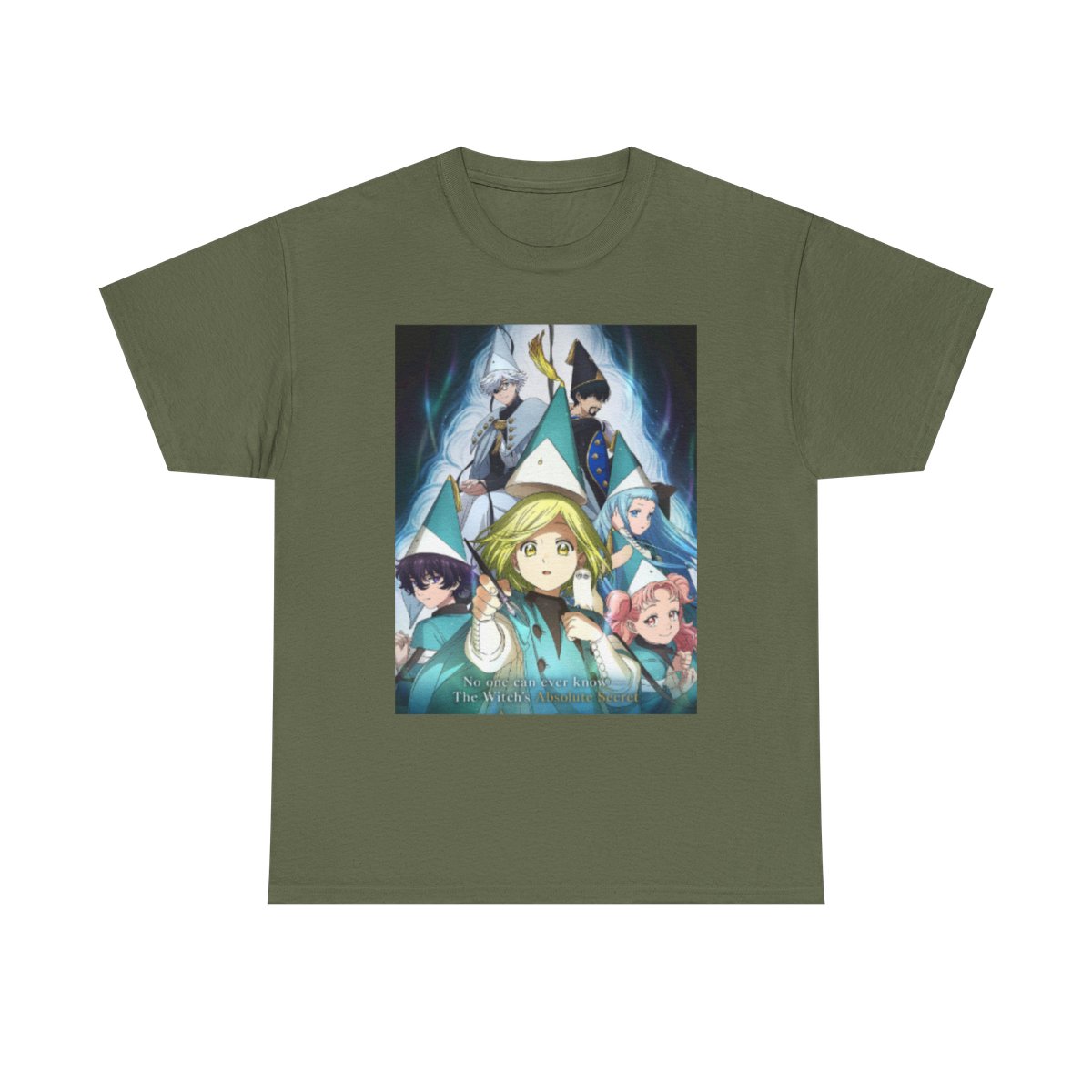 Witch Hat Atelier Anime Fantasy Character Collage T-Shirt | Group Portrait Tee - alternate angle 5, merchandise